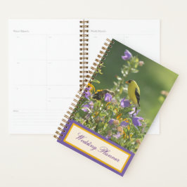 Goldfinch Lente Tuin Bruiloft Paarse Planner