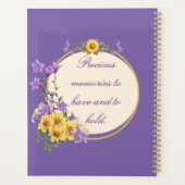 Goldfinch Lente Tuin Bruiloft Paarse Planner (Achterkant)