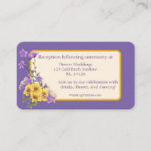 Goldfinch Lente Tuin Trouwcrème Informatiekaartje (Voorkant)