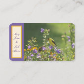 Goldfinch Lente Tuin Trouwcrème Informatiekaartje (Achterkant)