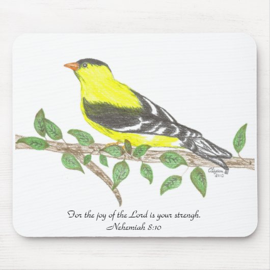 Goldfinch Mousepad Muismat (Voorkant)