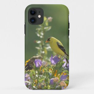 Goldfinch op een Harebell Flower Case-Mate iPhone Case