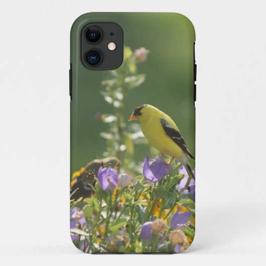 Goldfinch op een Harebell Flower Case-Mate iPhone Case (Achterkant)