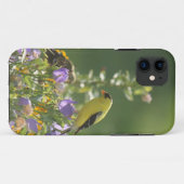 Goldfinch op een Harebell Flower Case-Mate iPhone Case (Achterkant (horizontaal))