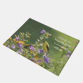 Goldfinch op een Harebell Flower Deurmat (Schuin)