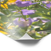 Goldfinch op een Harebell Flower Foto Afdruk (Hoek)