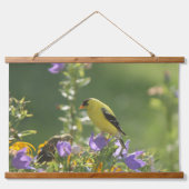 Goldfinch op een Harebell Flower Hangend Wandkleed (Voorkant)