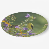 Goldfinch op een Harebell Flower Papieren Bordje (Gekanteld)