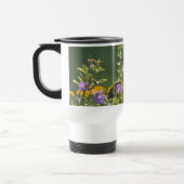 Goldfinch op een Harebell Flower Reisbeker (Links)