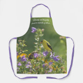 Goldfinch op een Harebell Flower Schort (Voorkant)