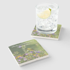 Goldfinch op een Harebell Flower Stenen Onderzetter