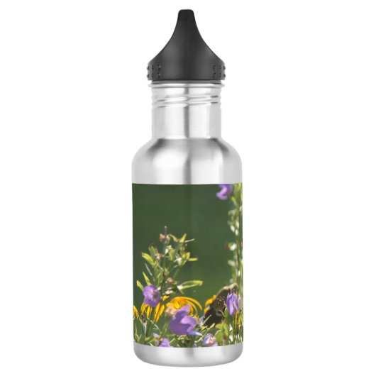 Goldfinch op een Harebell Flower Waterfles (Links)