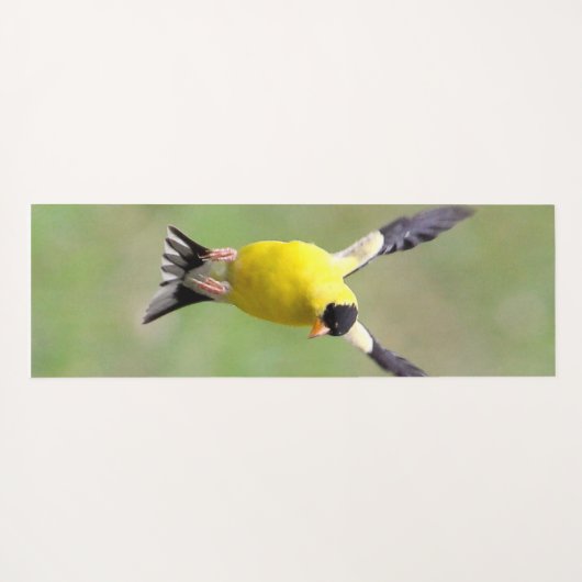 Goldfinch op een Harebell Flower Yogamat (Achterkant (horizontaal))