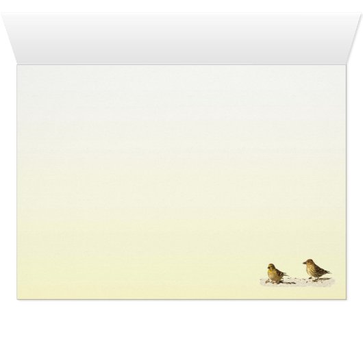 Goldfinch & Pine Siskin Blank Card (Binenzijde Horizontaal (Onderkant))