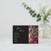 GOLDFINCH, PINK ROSES EN BUTTERFLES VISITEKAARTJE (Staand voorkant)