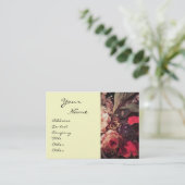 GOLDFINCH, PINK ROSES EN BUTTERFLES VISITEKAARTJE (Staand voorkant)