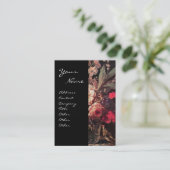 GOLDFINCH, PINK ROSES EN BUTTERFLES VISITEKAARTJE (Staand voorkant)