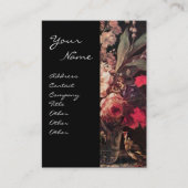 GOLDFINCH, PINK ROSES EN BUTTERFLES VISITEKAARTJE (Voorkant)