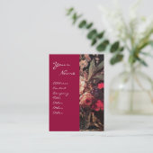 GOLDFINCH, PINK ROSES EN BUTTERFLES VISITEKAARTJE (Staand voorkant)