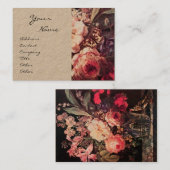 GOLDFINCH, PINK ROSES EN BUTTERFLY Kraft Paper Visitekaartje (Voorkant / Achterkant)