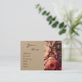 GOLDFINCH, PINK ROSES EN BUTTERFLY Kraft Paper Visitekaartje (Staand voorkant)
