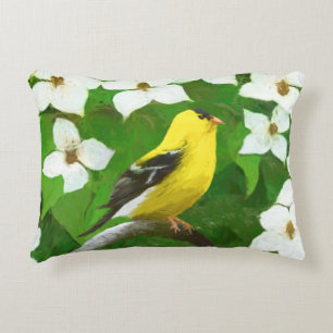 Goldfinch schilderen - Kute Original Dog Art Accent Kussen