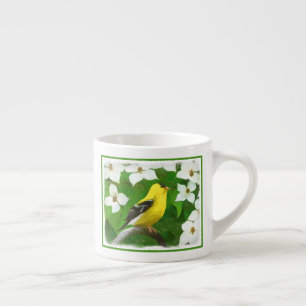 Goldfinch schilderen - Kute Original Dog Art Espresso Kop