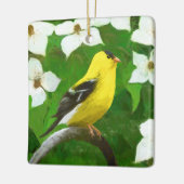 Goldfinch schilderen - Kute Original Dog Art Keramisch Ornament (Links)