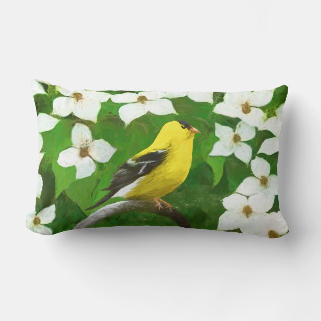 Goldfinch schilderen - Kute Original Dog Art Kussen (Voorkant)