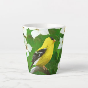 Goldfinch schilderen - Kute Original Dog Art Latte Mok