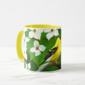 Goldfinch schilderen - Kute Original Dog Art Mok (Voorkant links)
