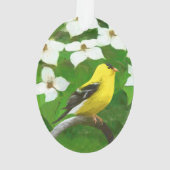 Goldfinch schilderen - Kute Original Dog Art Ornament (achterkant)