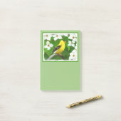 Goldfinch schilderen - Kute Original Dog Art Post-it® Notes (Op bureau)