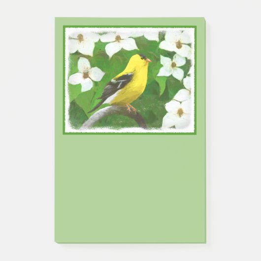 Goldfinch schilderen - Kute Original Dog Art Post-it® Notes (Voorkant)