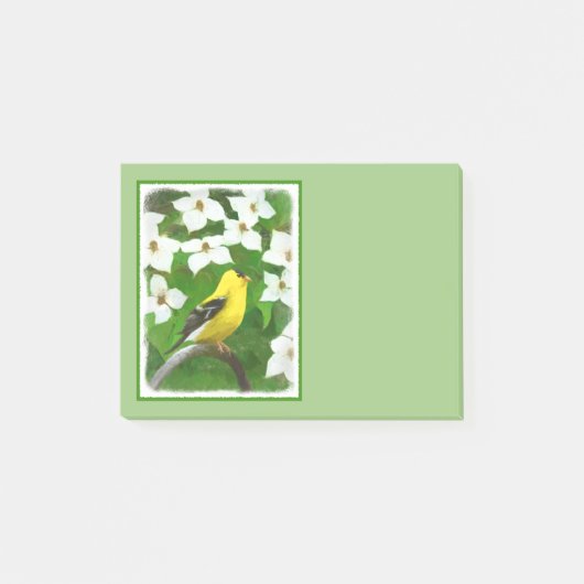 Goldfinch schilderen - Kute Original Dog Art Post-it® Notes (Voorkant)