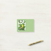 Goldfinch schilderen - Kute Original Dog Art Post-it® Notes (Op bureau)