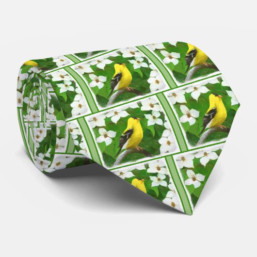 Goldfinch schilderen - Kute Original Dog Art Stropdas (Opgerold)