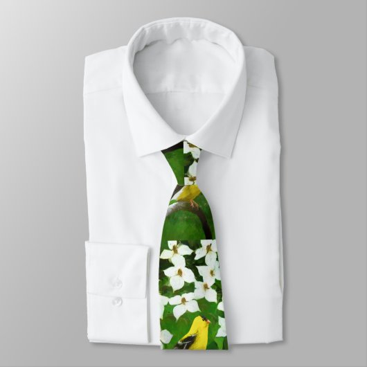 Goldfinch schilderen - Kute Original Dog Art Stropdas (Gebonden)