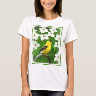 Goldfinch schilderen - Kute Original Dog Art T-shirt