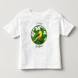 Goldfinch schilderen - Kute Original Dog Art Toddl Kinder Shirts