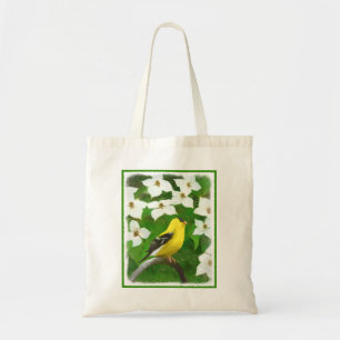 Goldfinch schilderen - Kute Original Dog Art Tote Bag