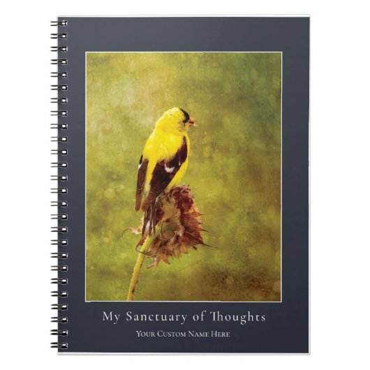 Goldfinch Songbird Notebook | Nature Art Journal Notitieboek (Voorkant)