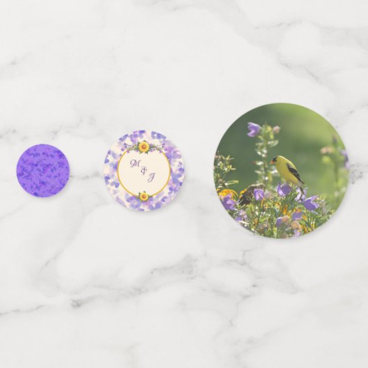 Goldfinch Spring Garden Wedding Confetti (Voorkanten)