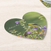 Goldfinch Spring Garden Wedding Kartonnen Onderzetters (Gekanteld)