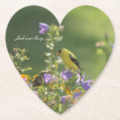 Goldfinch Spring Garden Wedding Kartonnen Onderzetters (Voorkant)