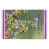 Goldfinch Spring Garden Wedding Magneet (Horizontaal)
