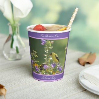 Goldfinch Spring Garden Wedding Papieren Bekers