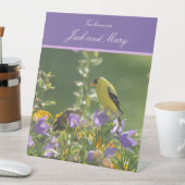 Goldfinch Spring Garden Wedding Reclamebord Met Voetstuk (Insitu)