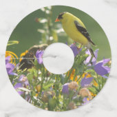 Goldfinch Spring Garden Wedding Wijnglaslabel (Voorkant)