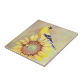 GOLDFINCH & SUNFLOWER, DOOR SHARON SHARPE TEGELTJE (Zijkant)